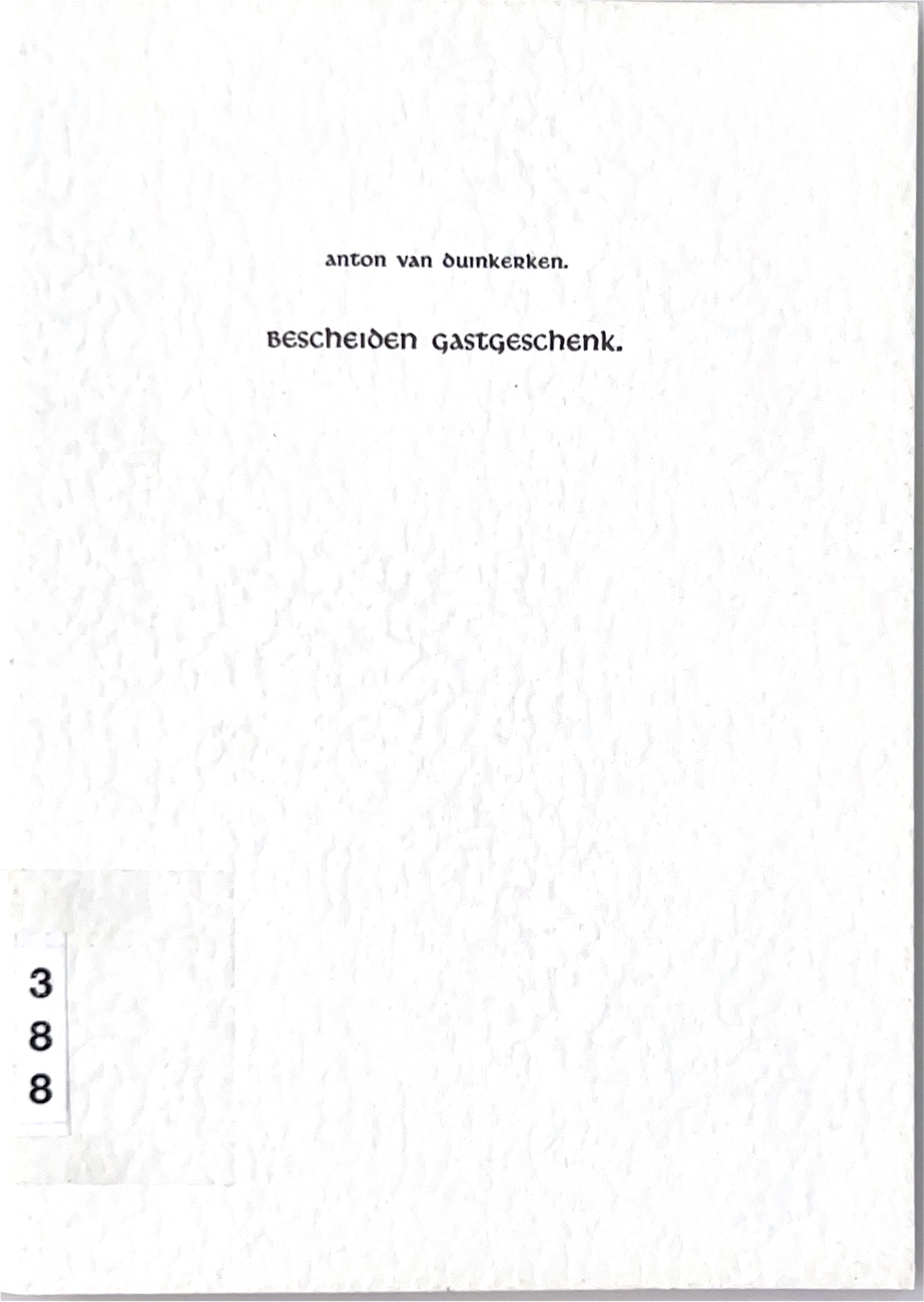 Kaft van Anton van Duinkerken