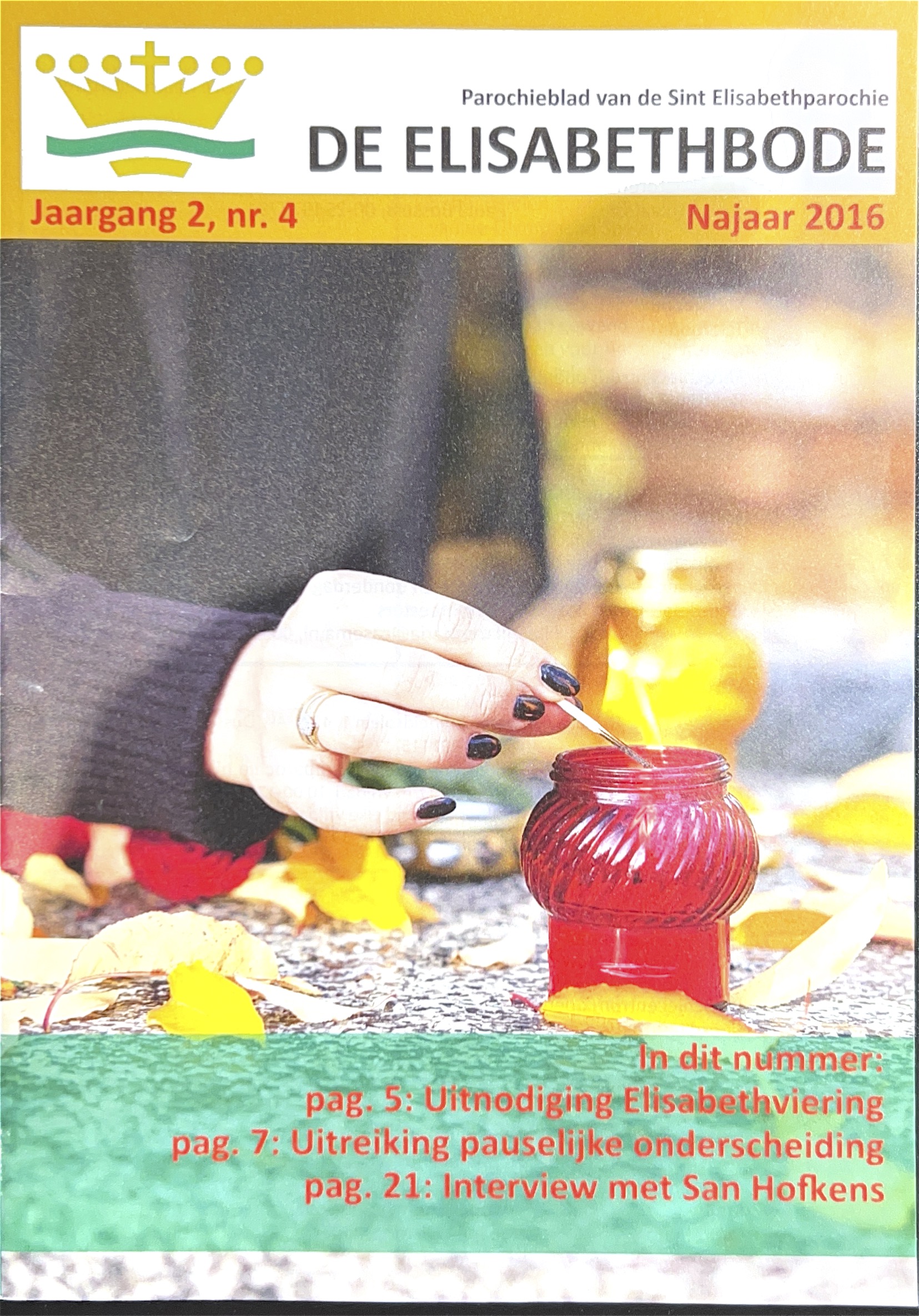 Kaft van De Elizabethbode najaar 2016