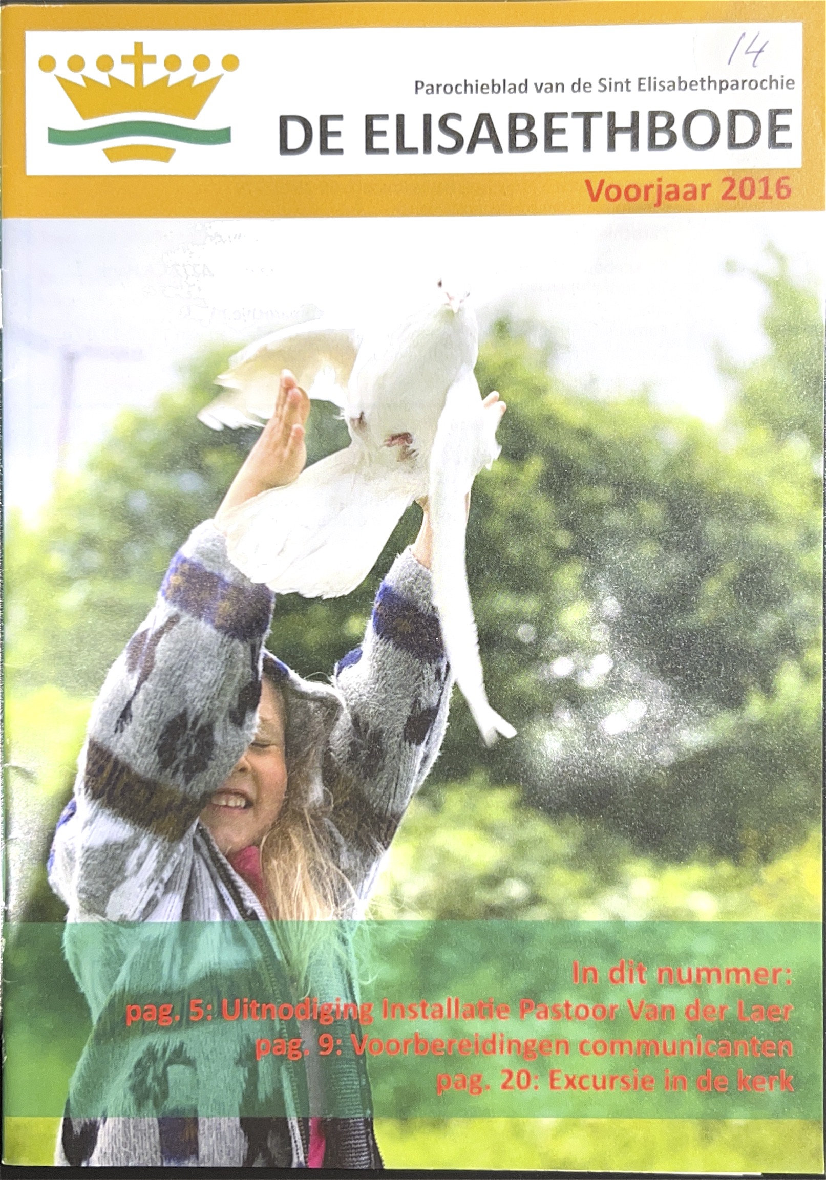Kaft van De Elizabethbode voorjaar 2016
