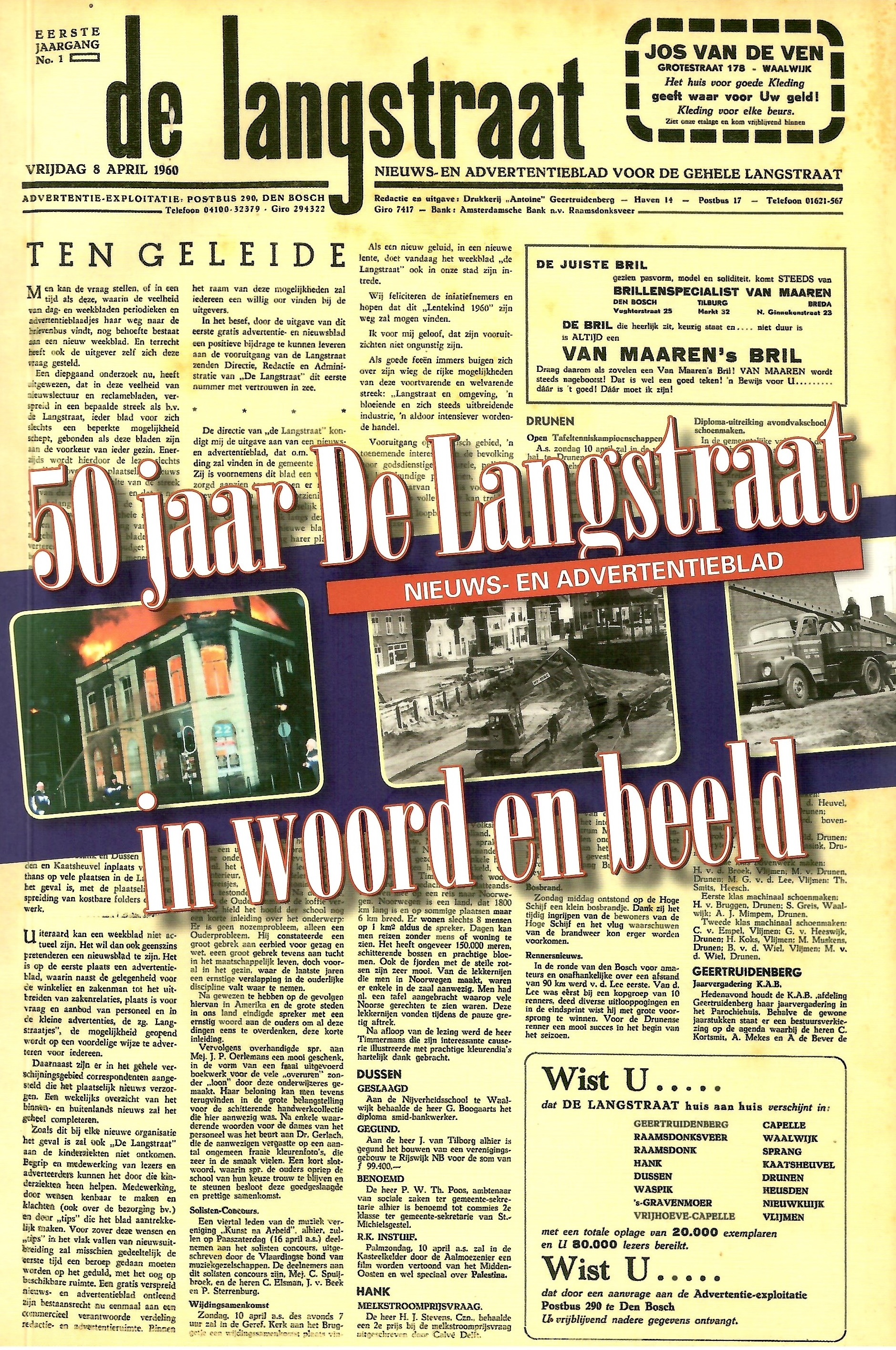 Kaft van 50 jaar De Langstraat in woord en beeld