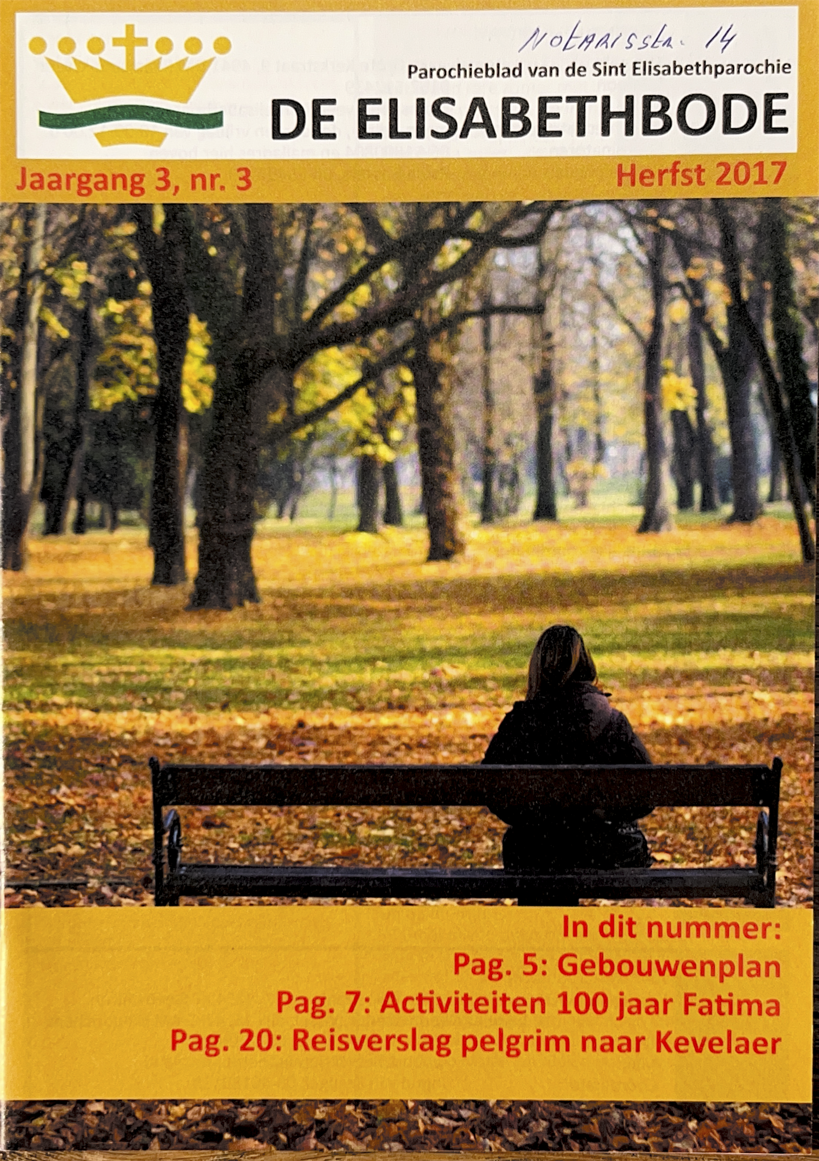Kaft van De Elizabethbode herfst 2017