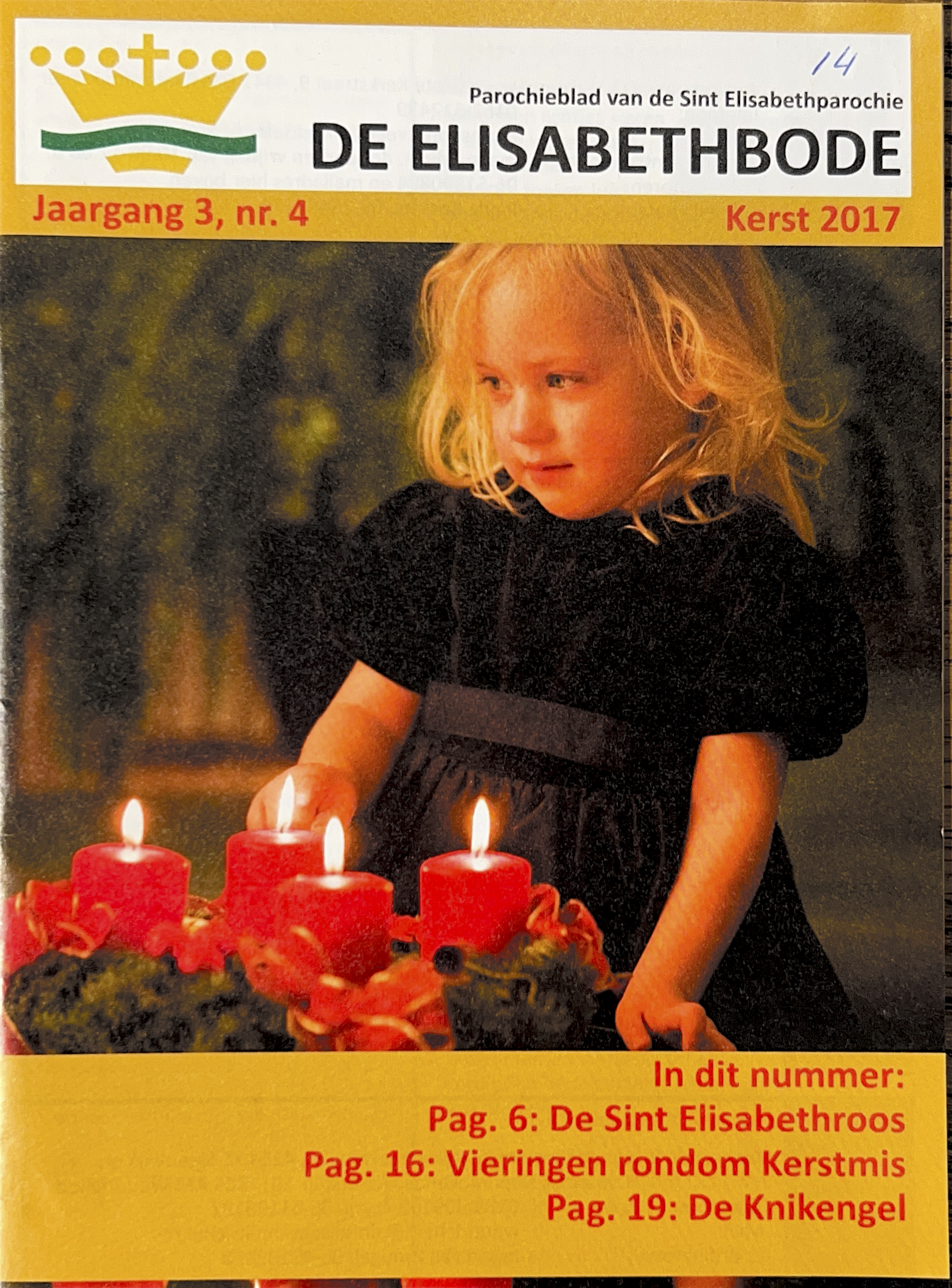 Kaft van De Elizabethbode kerst 2017