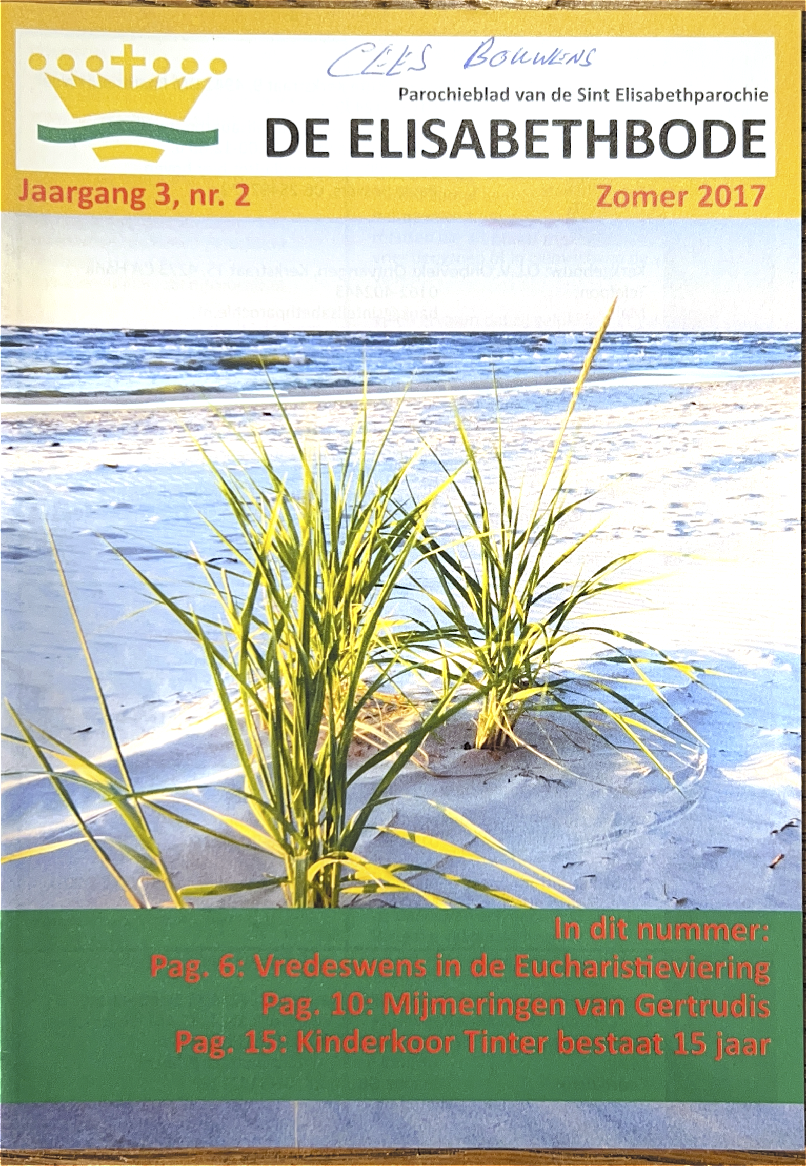 Kaft van De Elizabethbode zomer 2017