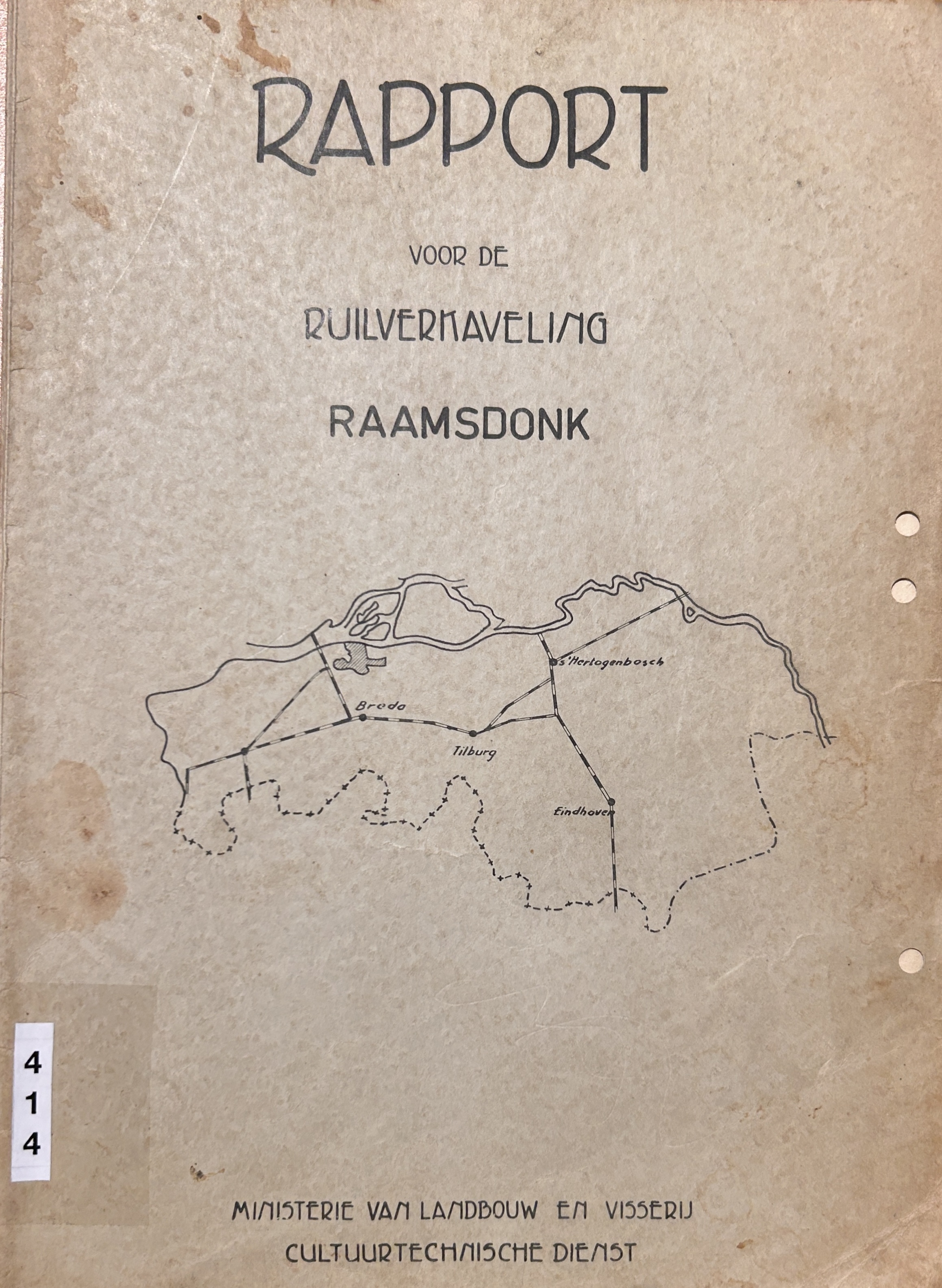 Kaft van Rapport voor de ruilverkaveling Raamsdonk